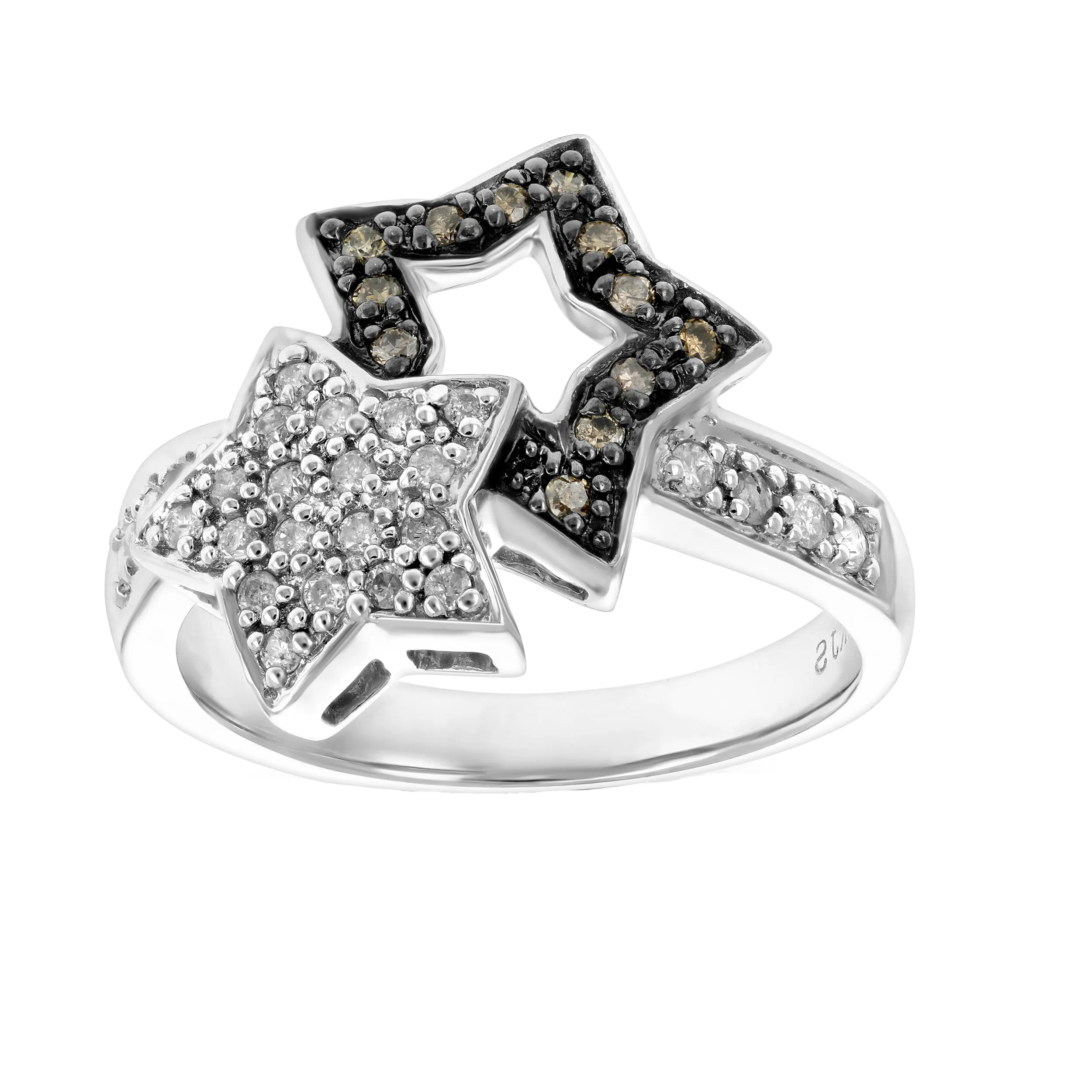 1/4 cttw Diamond Star Statement Ring in 14K White Gold