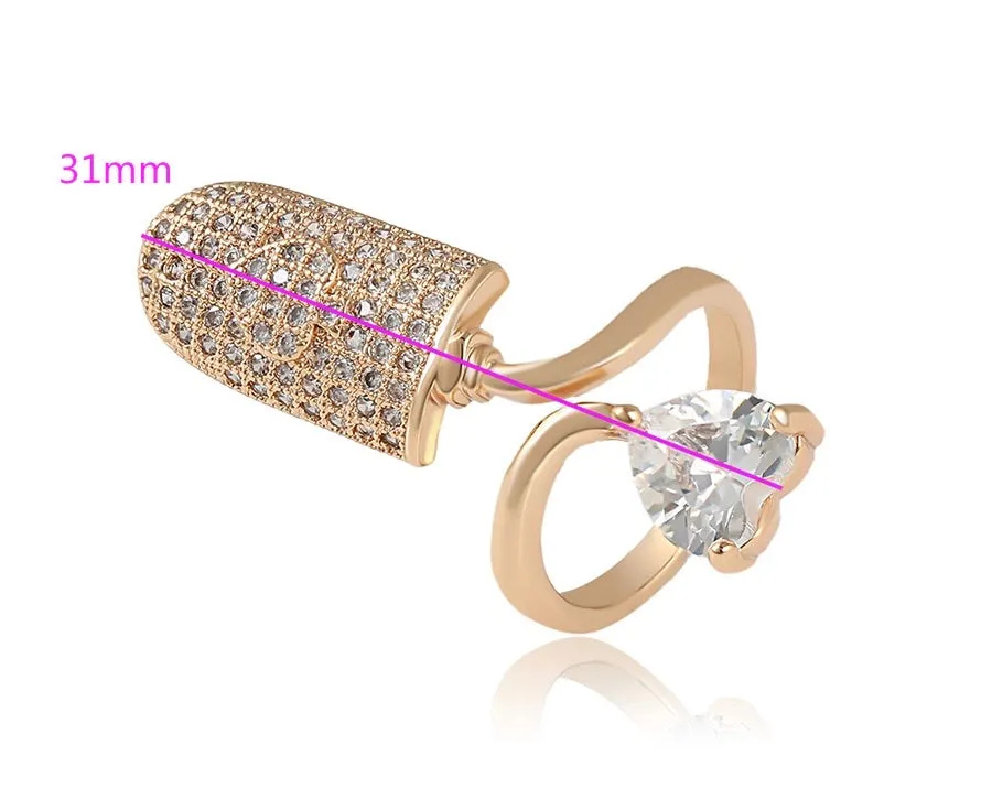14K Gold Plated Fashion Nail Ring