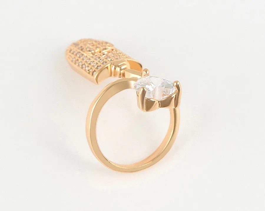 14K Gold Plated Fashion Nail Ring