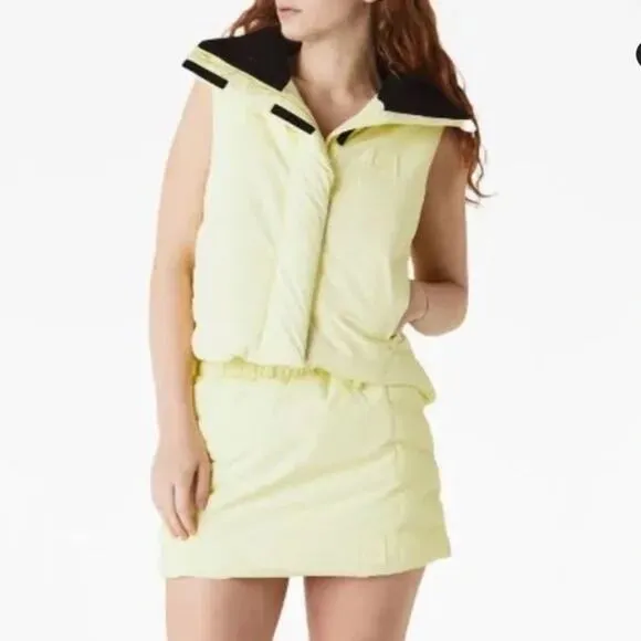 #204 NWT- RAINS Loop W Mini Skirt Straw Puffer Sz: XS &amp; M RET$170 GET THE SET!!