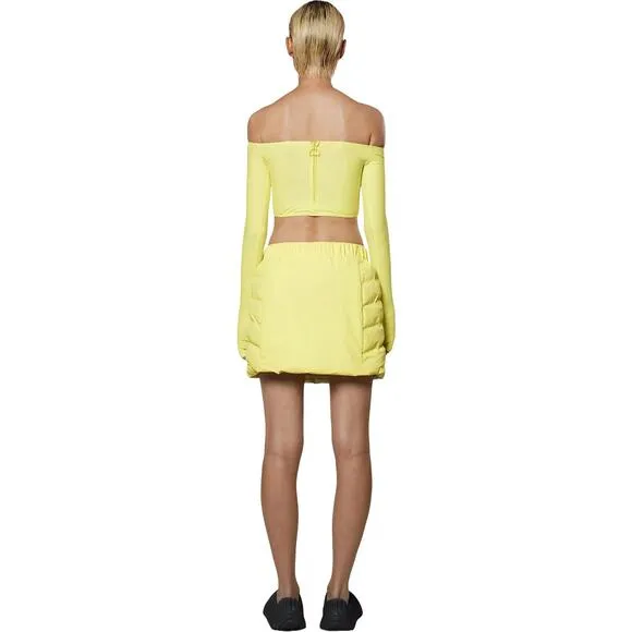 #204 NWT- RAINS Loop W Mini Skirt Straw Puffer Sz: XS &amp; M RET$170 GET THE SET!!