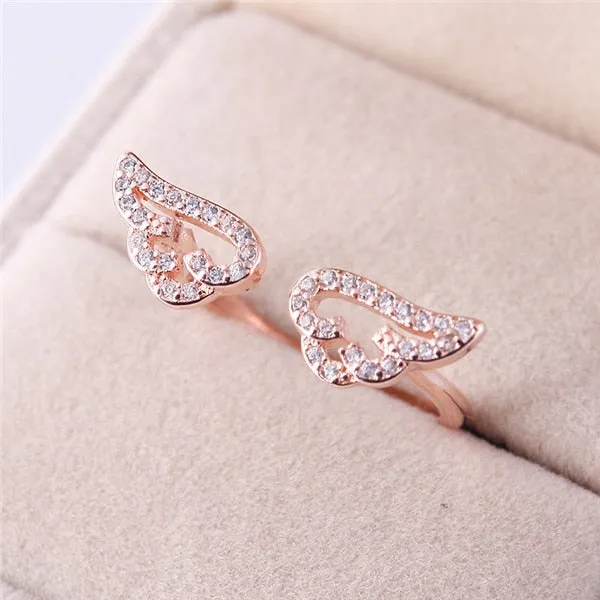 Adjustable Angel Wings Ring