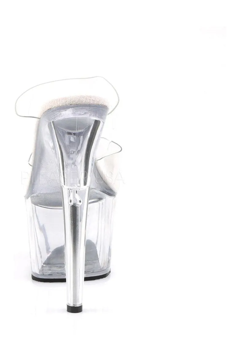 ADORE-702 Platform Slide  | Clear Vinyl