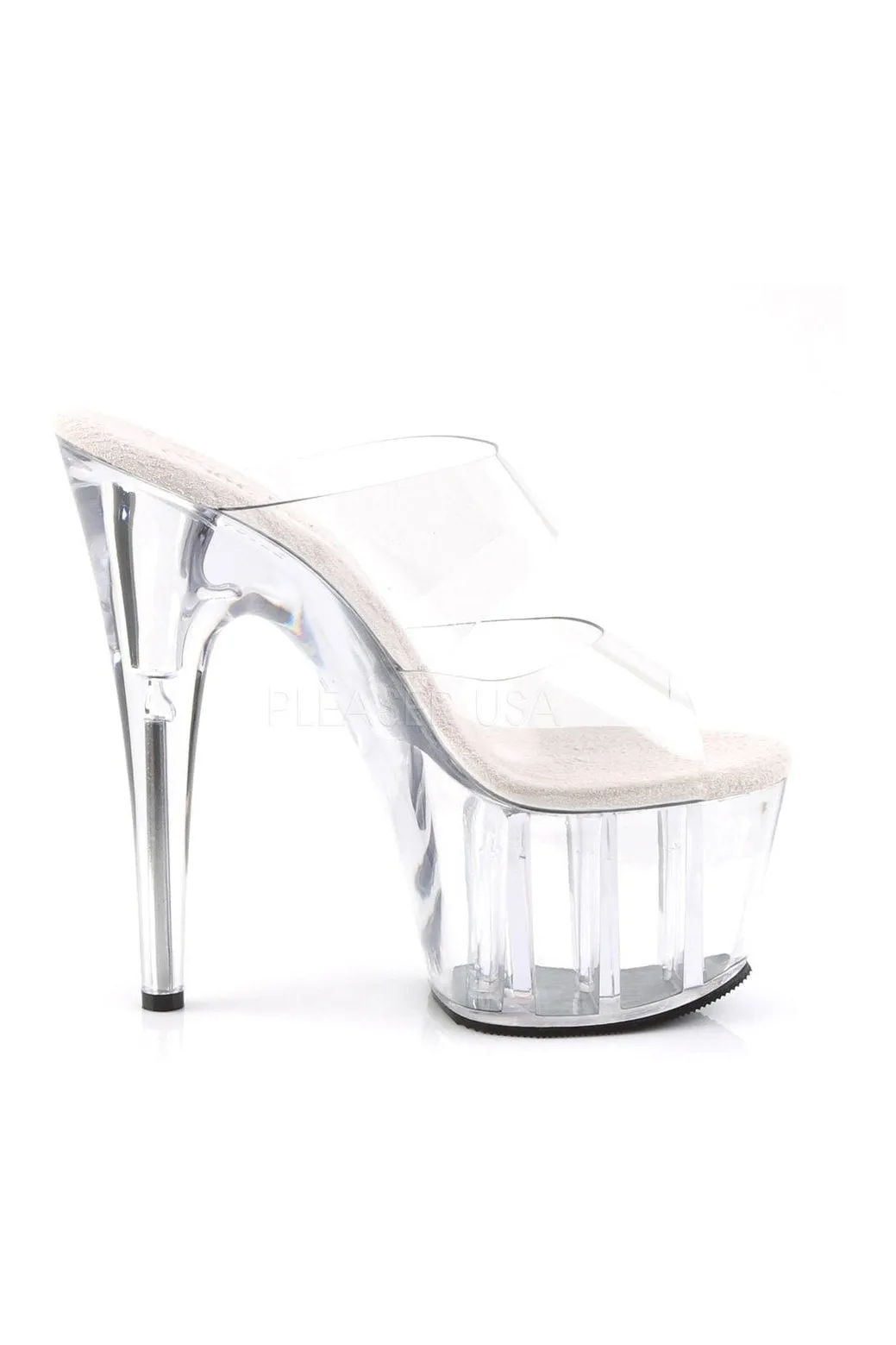 ADORE-702 Platform Slide  | Clear Vinyl