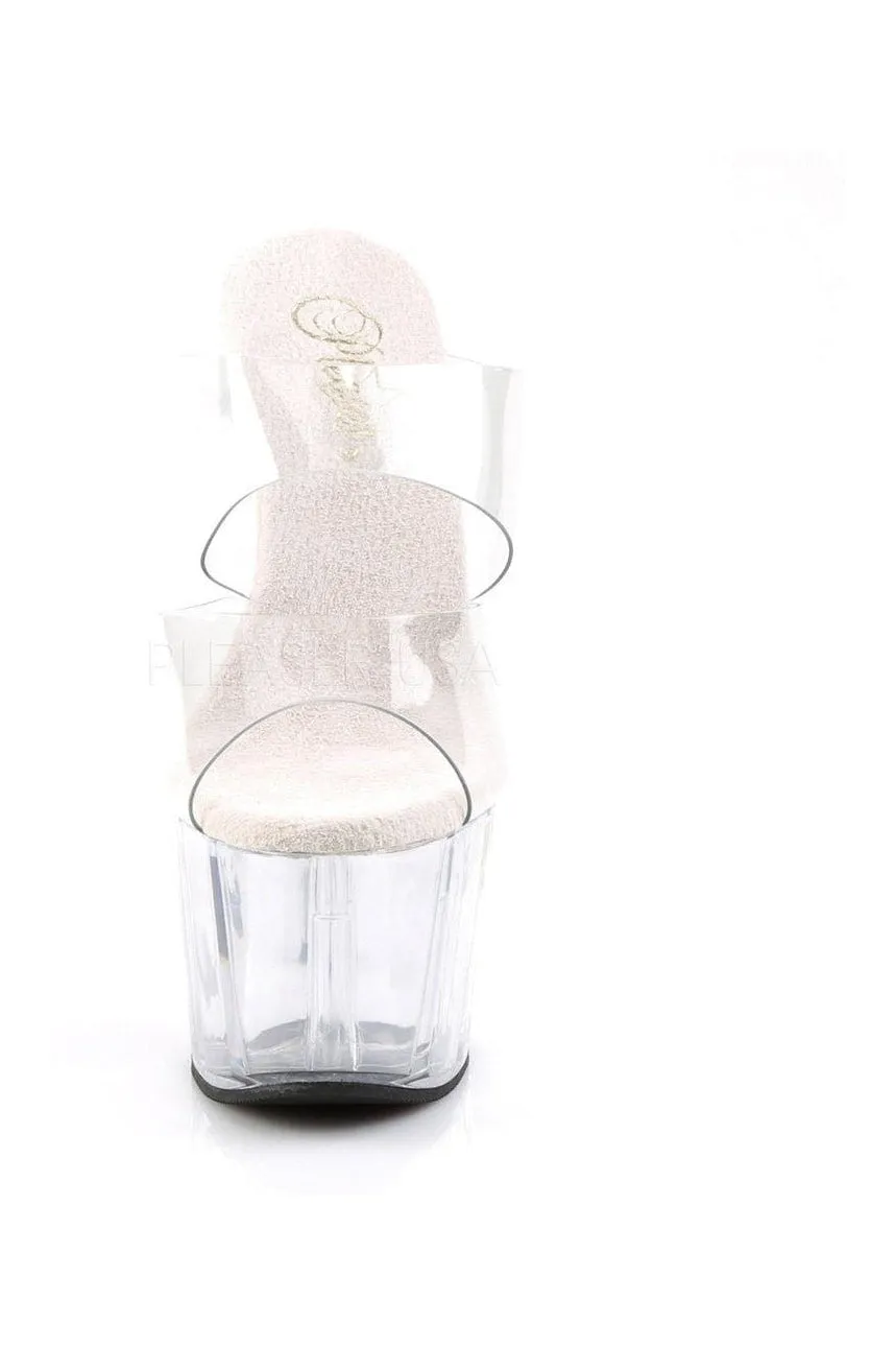 ADORE-702 Platform Slide  | Clear Vinyl