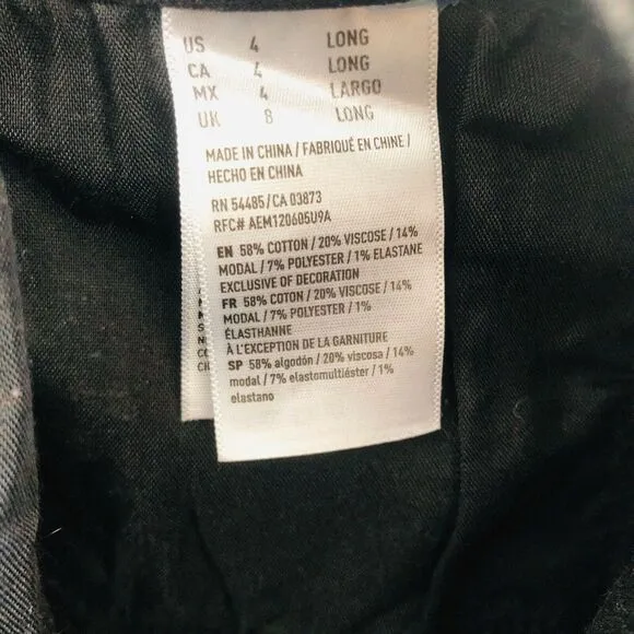 AEO American Eagle Washed Black Stencil Doodle Distressed Skinny Jeans Jegging 4