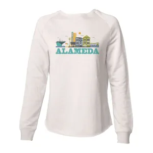 ALAMEDA CITYSCAPE CREWNECK RAGLAN SWEATSHIRT