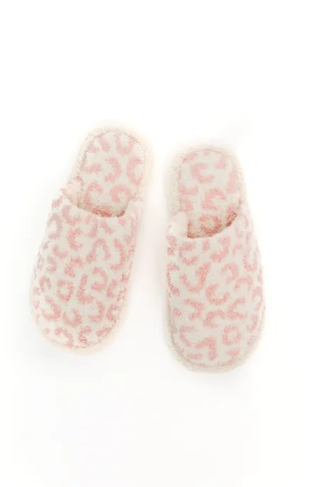 Animal Print Slippers - pink