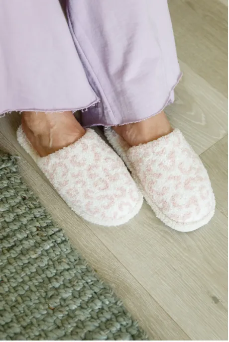 Animal Print Slippers - pink