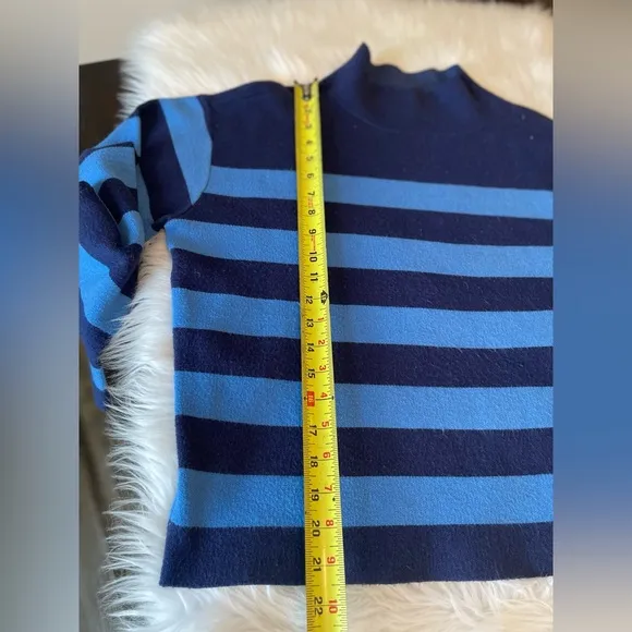 Anthropologie Blue Striped Sweater