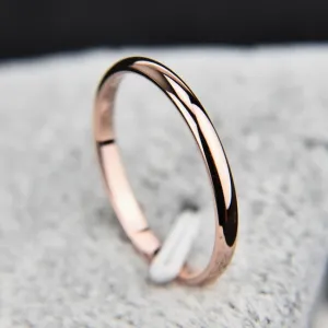 Anti-allergy Smooth Couples Rings  for Man or Woman