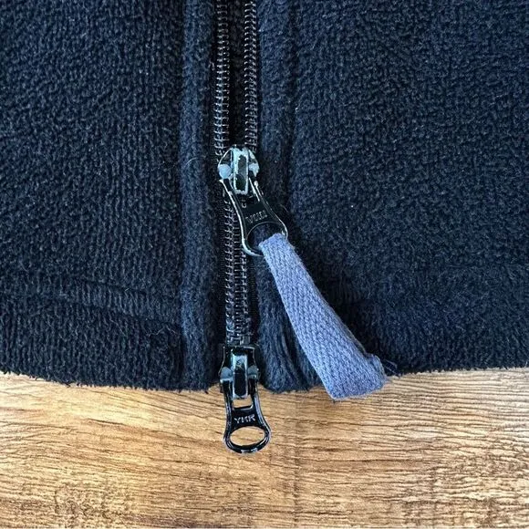 Athleta RARE Sherpa Longline Full Zip Hoodie Jacket Size Medium Black