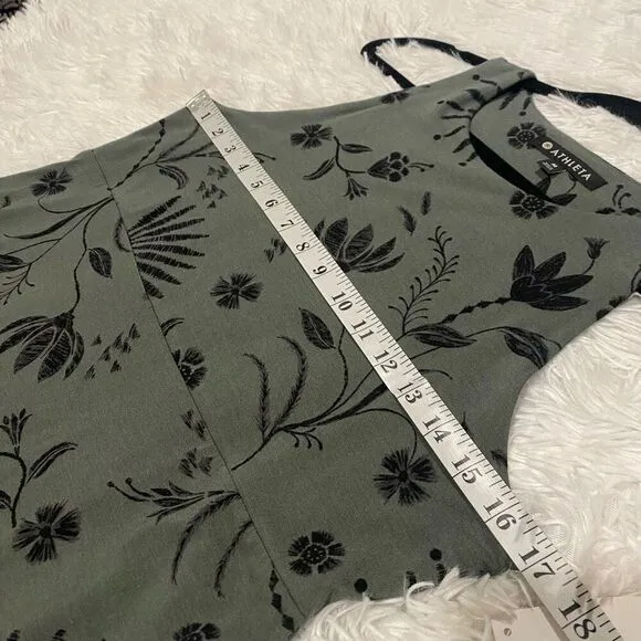Athleta Santorini High Neck Dress in Gray Black Medium NWT