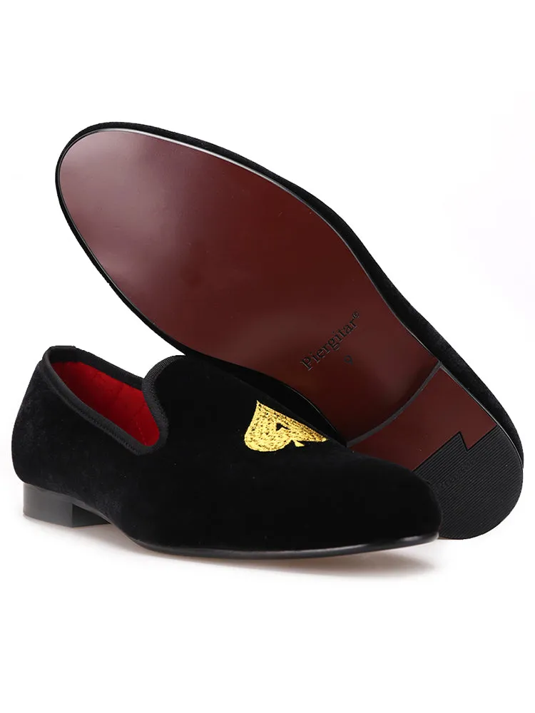 Autumn and winter new handmade loafers men's embroidered trendy fashion party banquet slip-on formal shoes