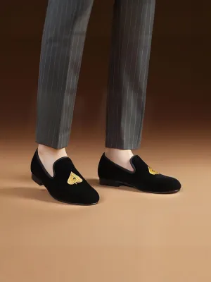 Autumn and winter new handmade loafers men's embroidered trendy fashion party banquet slip-on formal shoes