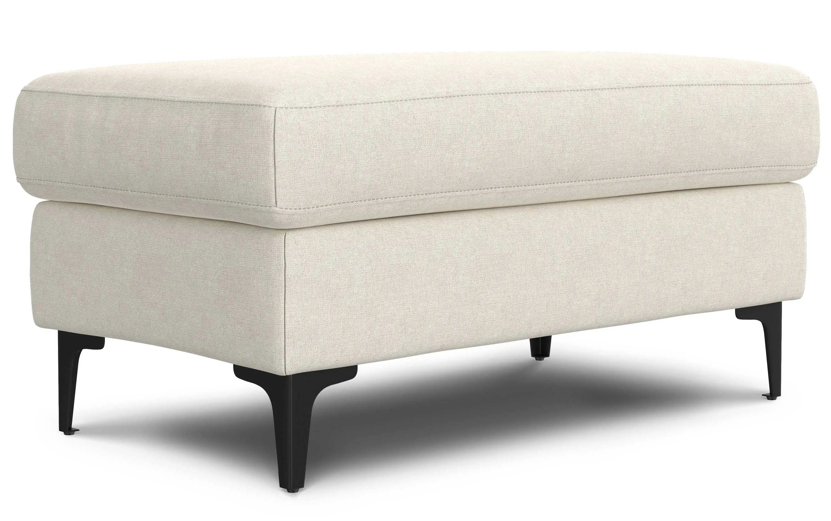 Ava 90 inch Mid Century Sofa with Ottoman Set