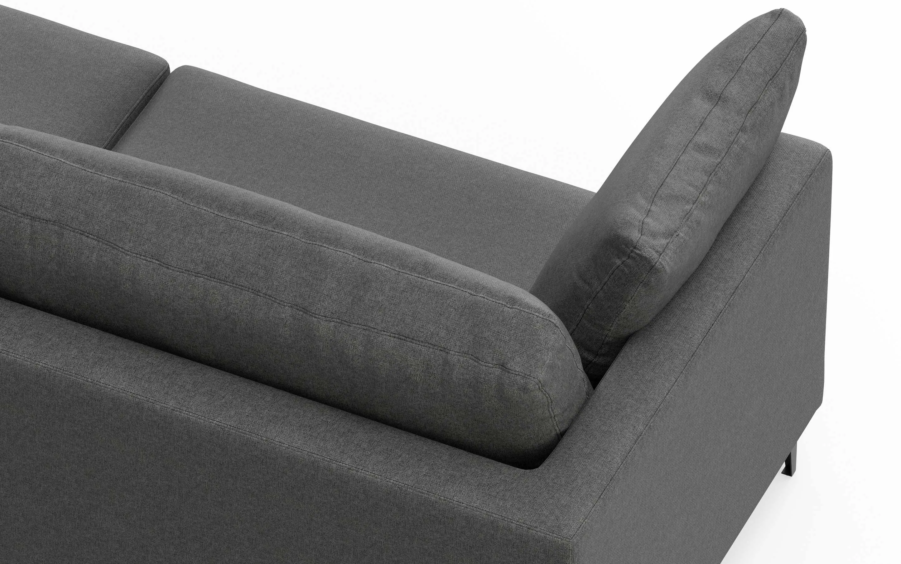 Ava 90 inch Mid Century Sofa with Ottoman Set
