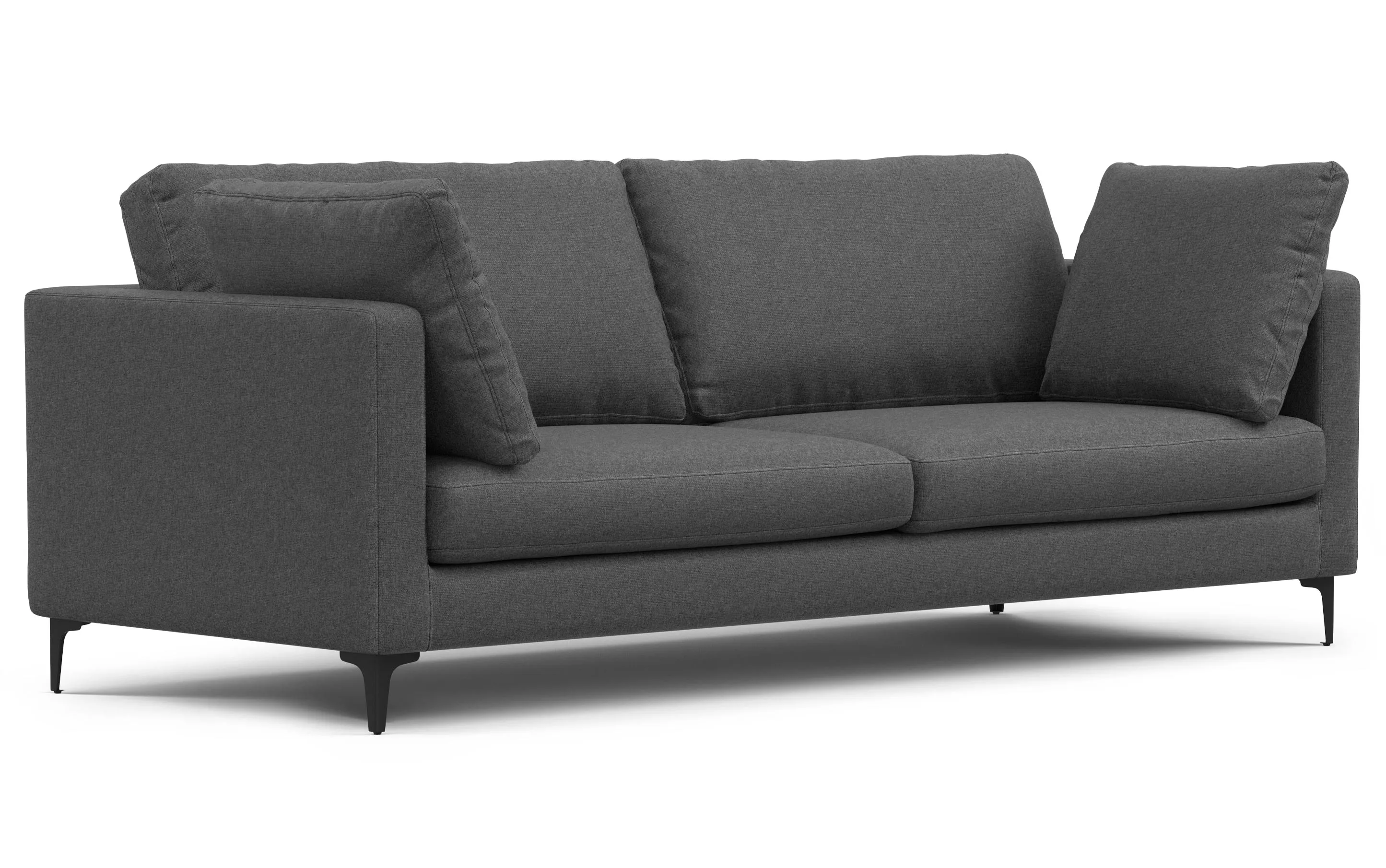Ava 90 inch Mid Century Sofa with Ottoman Set