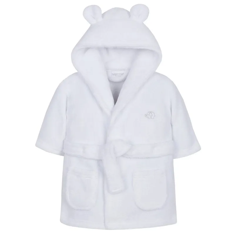 Baby White Hooded Dressing Gown