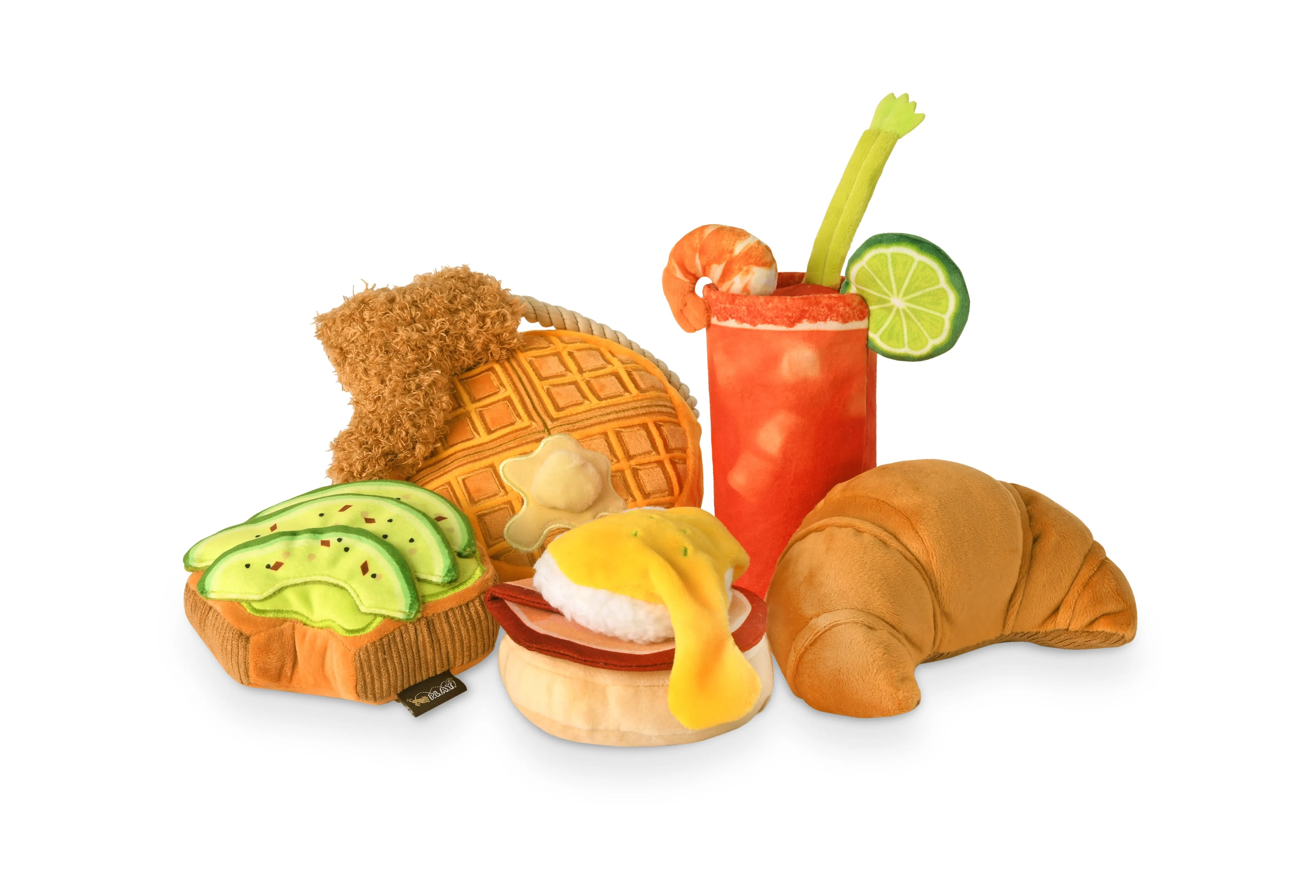 Barking Brunch Pup's Croissant  Plush Dog Toy
