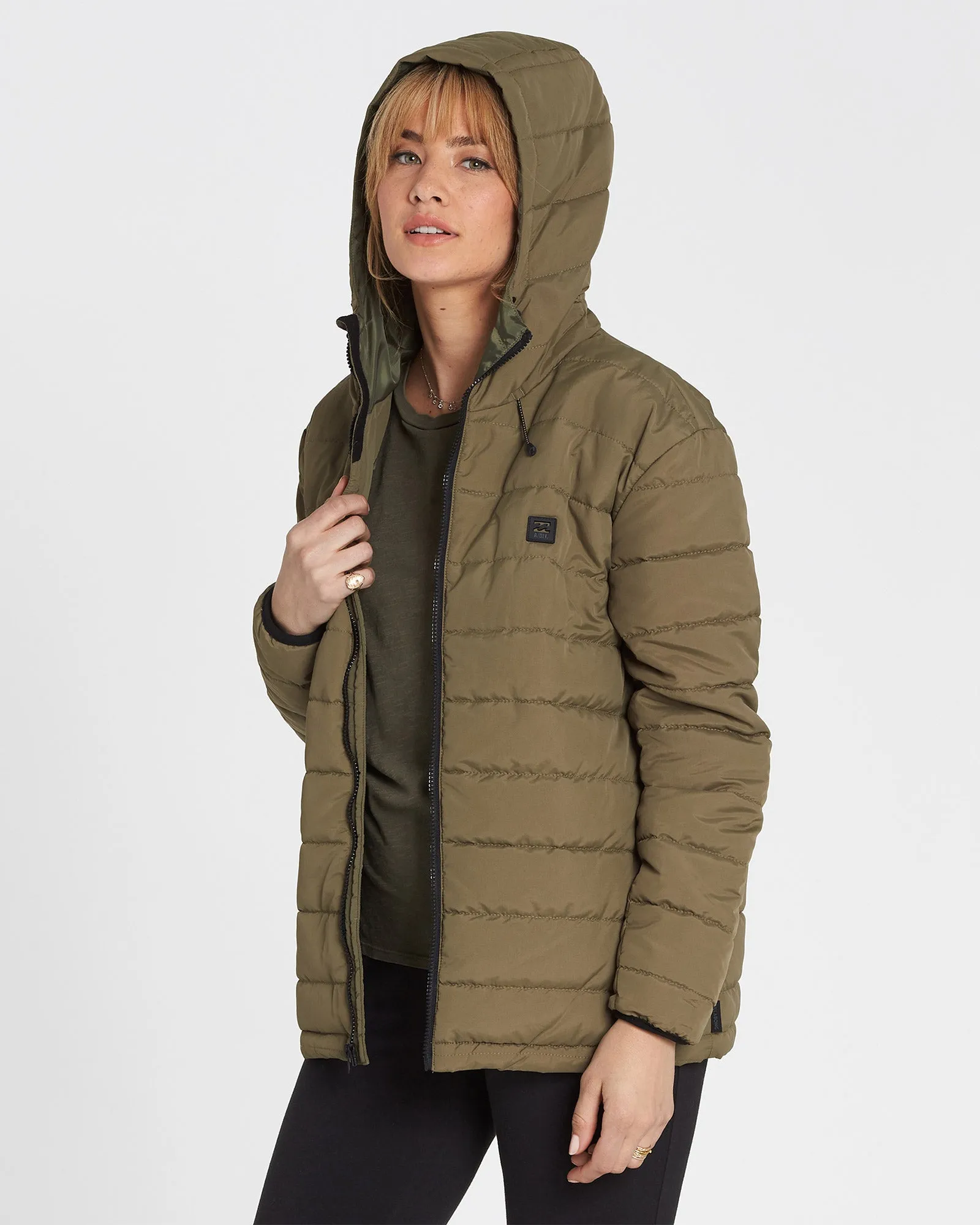 Billabong Women's A/DIV Transport Puffer Jacket | Black, Military