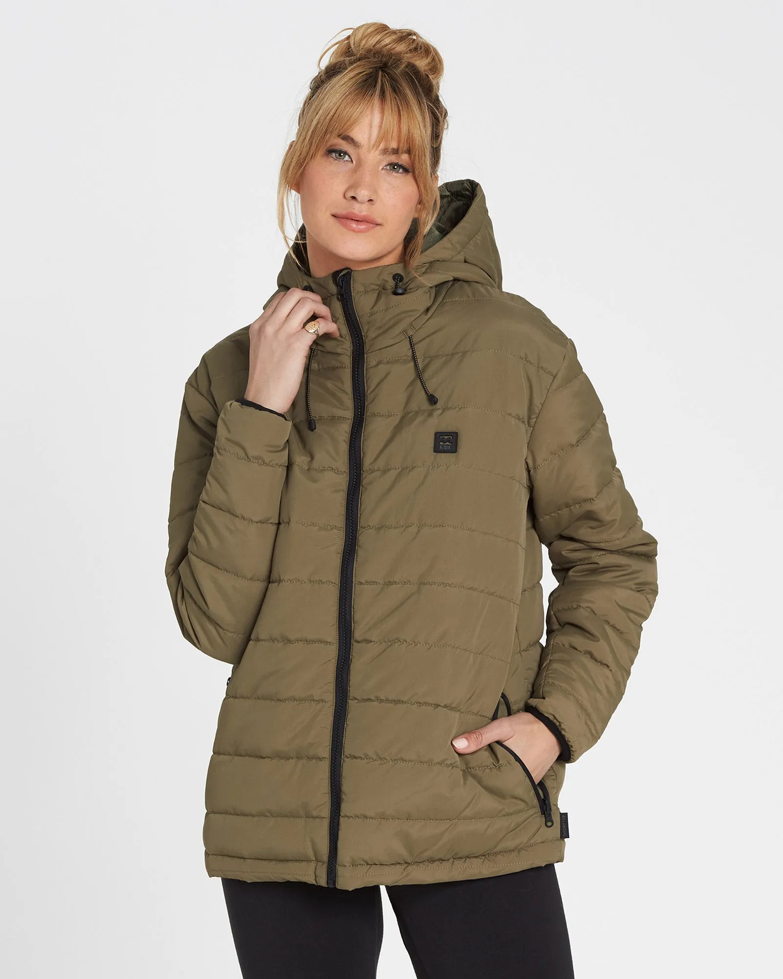 Billabong Women's A/DIV Transport Puffer Jacket | Black, Military
