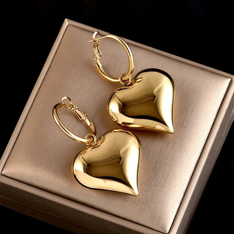 Bossy Diva Heart Drop Earrings | Huggie Hoop Heart Earrings | Heart Earrings | Quirky Jewelry | Fun fashion jewelry