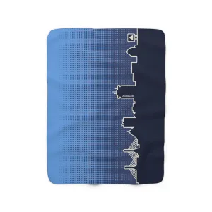 Boston Blue Skyline Sherpa Fleece Blanket