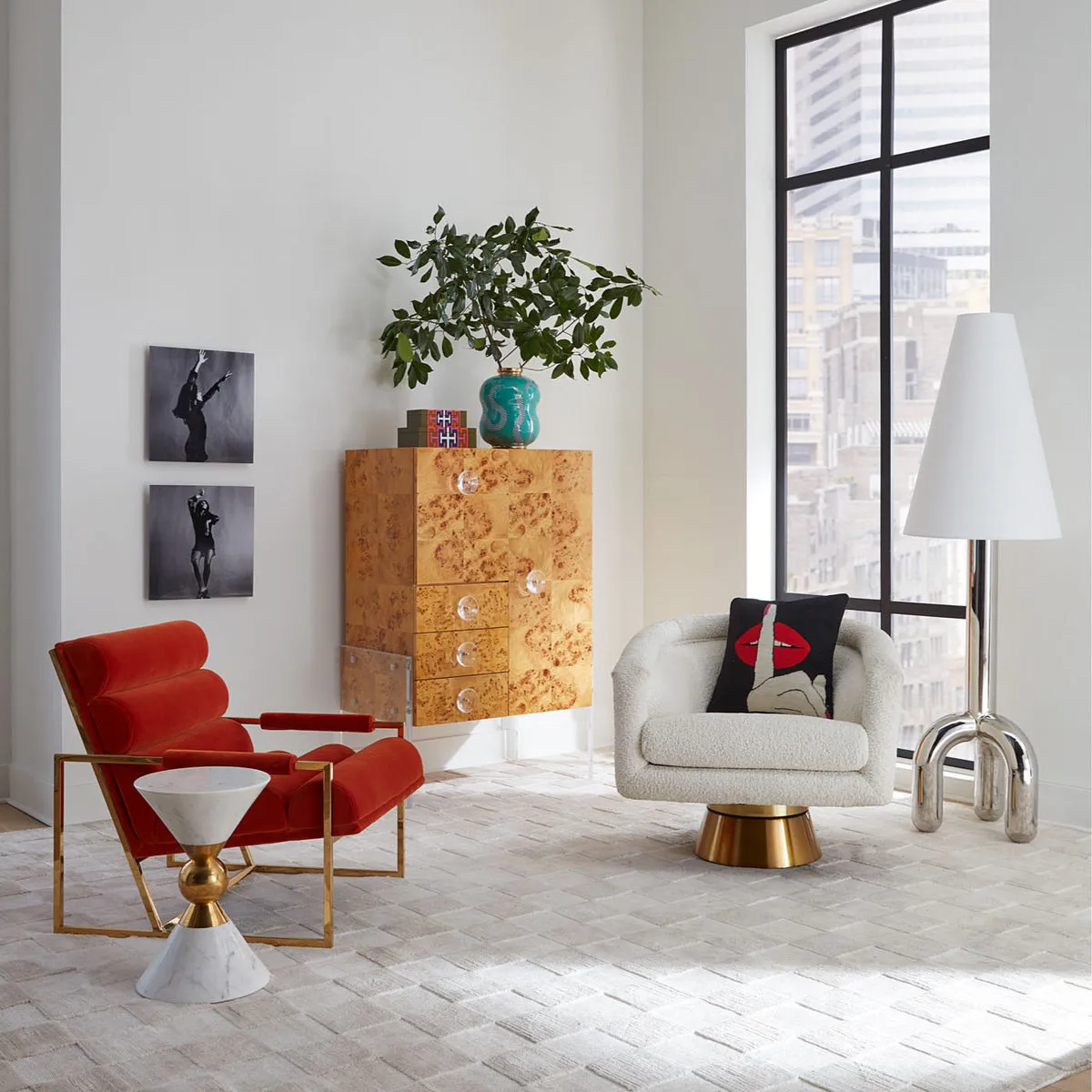 Channeled Goldfinger Lounge Chair