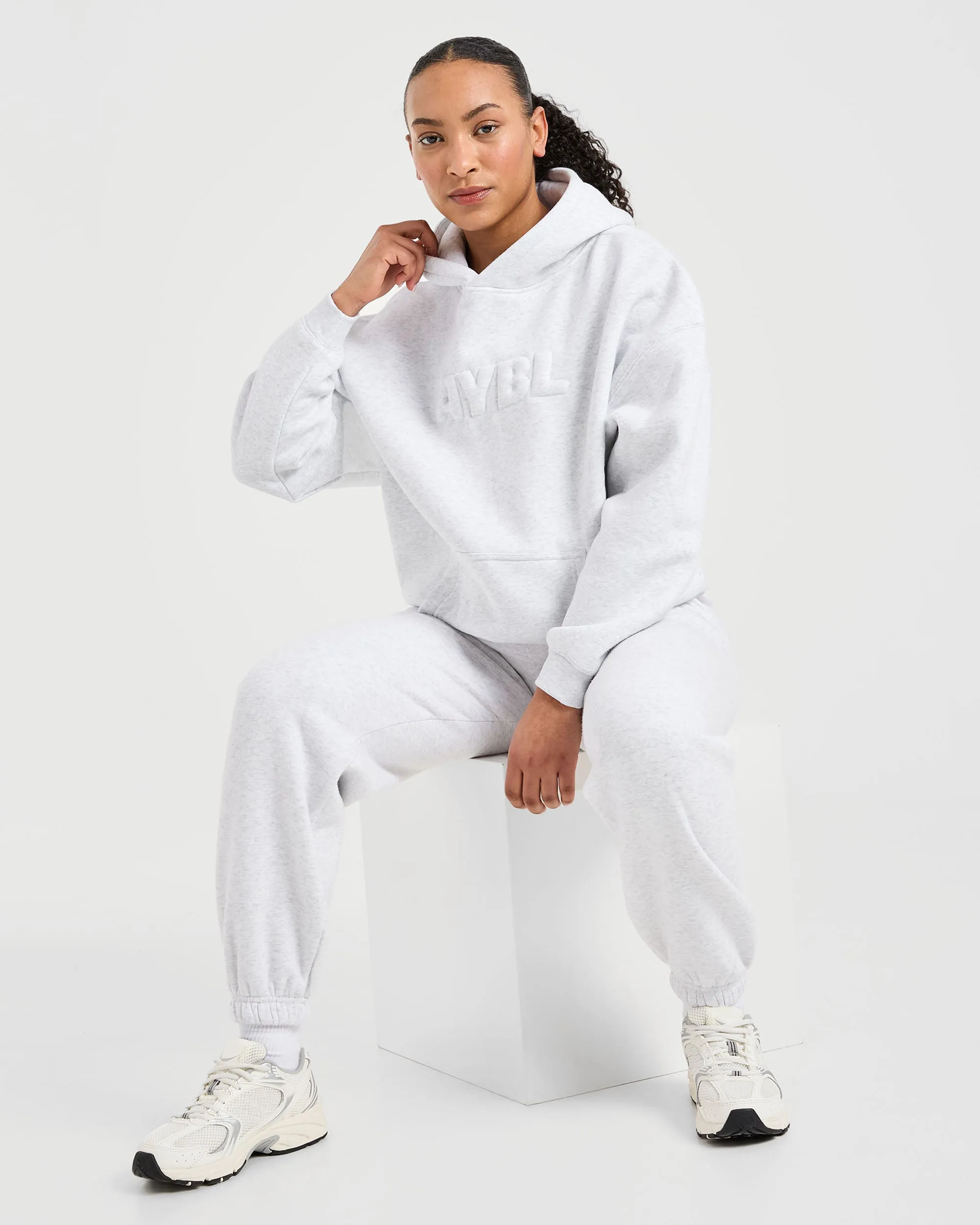 Classic Plush Oversized Hoodie - Heather Grey