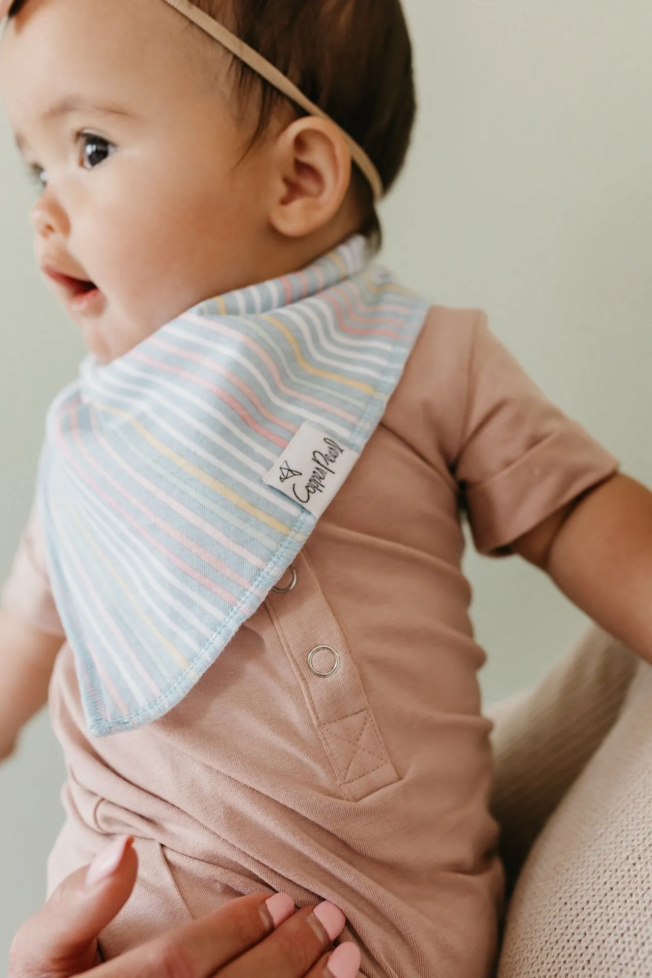 Copper Pearl Whimsy Bandana Bib Set