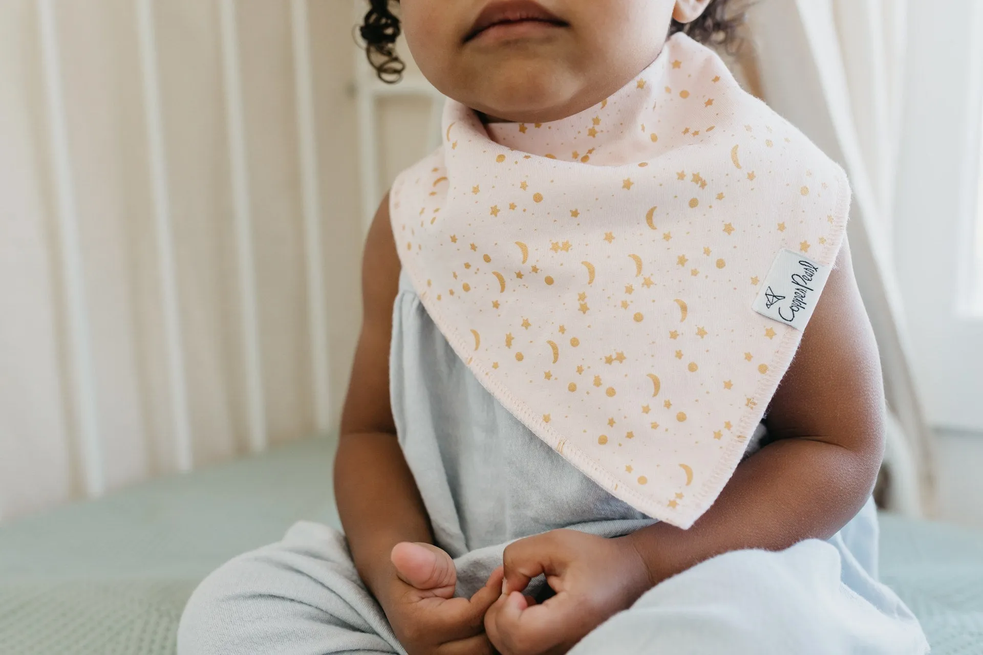 Copper Pearl Whimsy Bandana Bib Set