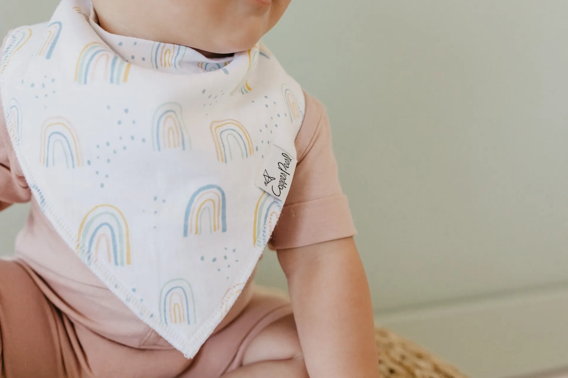 Copper Pearl Whimsy Bandana Bib Set