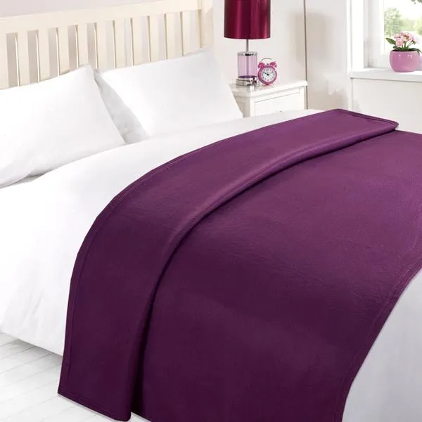 Cozy Ultra-Soft Plush Fleece Throw Blanket - Assorted Colors