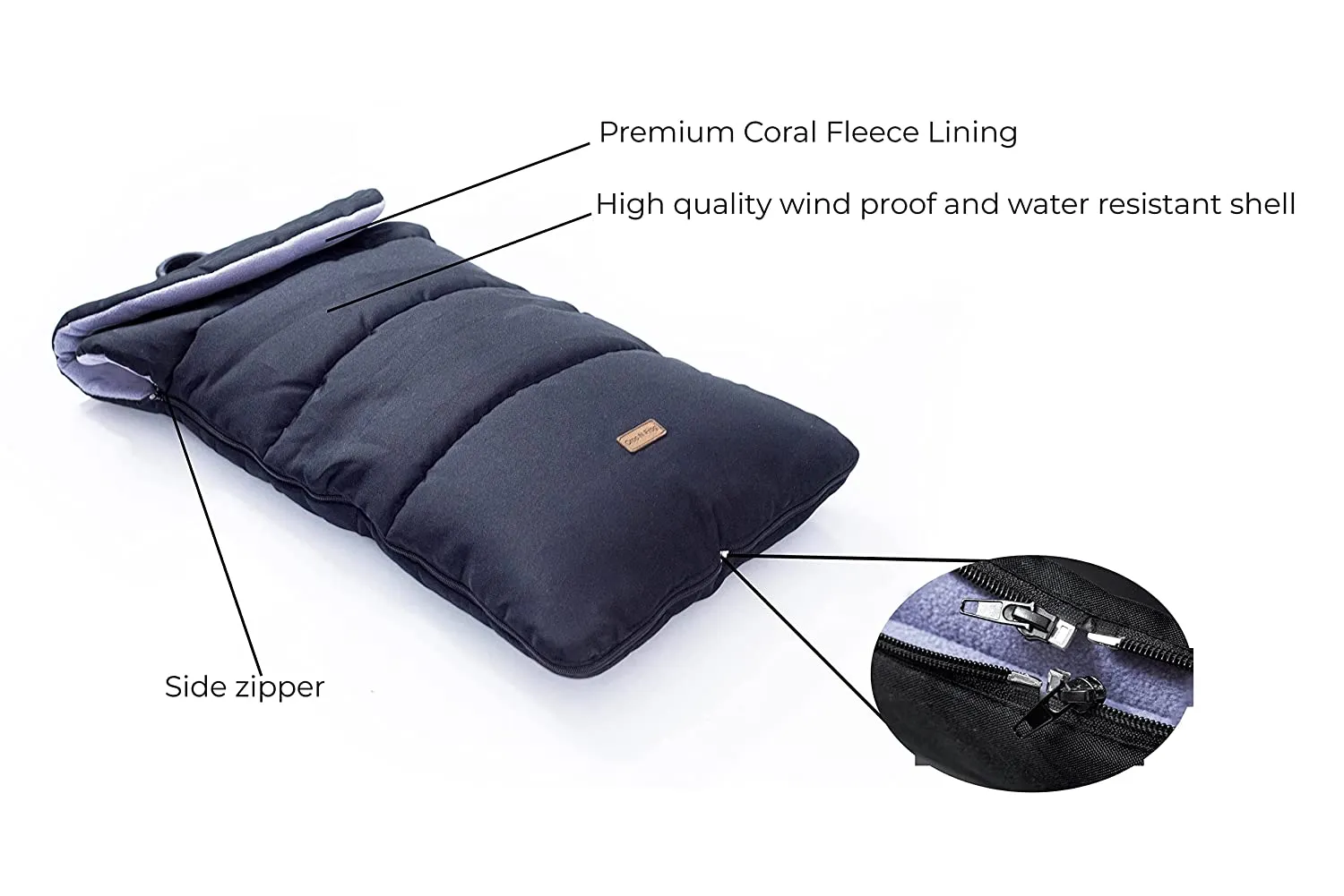 CrocnFrog Baby Stroller Bunting Blanket | Toddler Universal Footmuff Sleeping Bag with Adjustable Side Zips | Purple