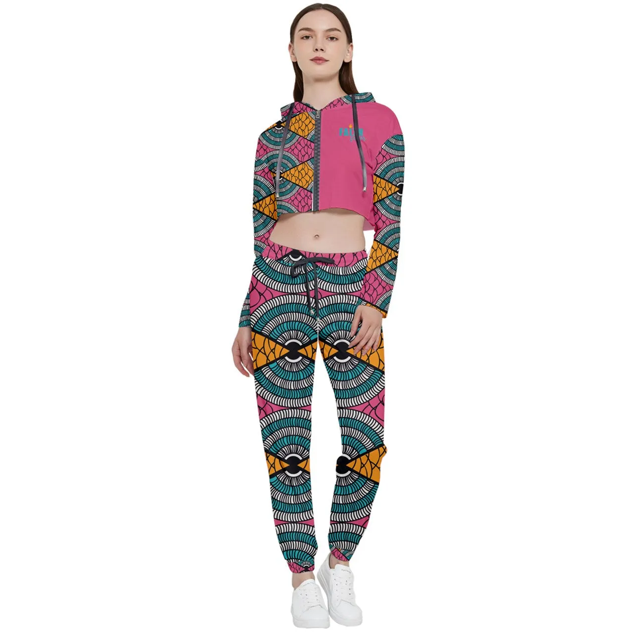 Cropped Zip Up Lounge Set