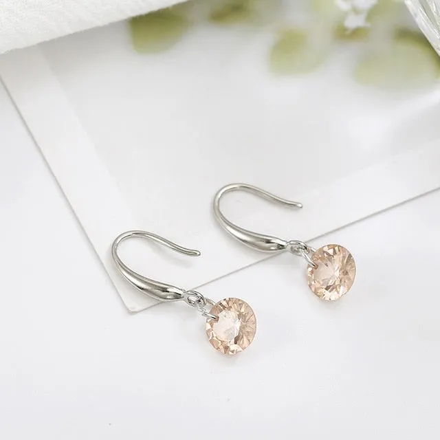 Crystal Water Drop Earrings Women