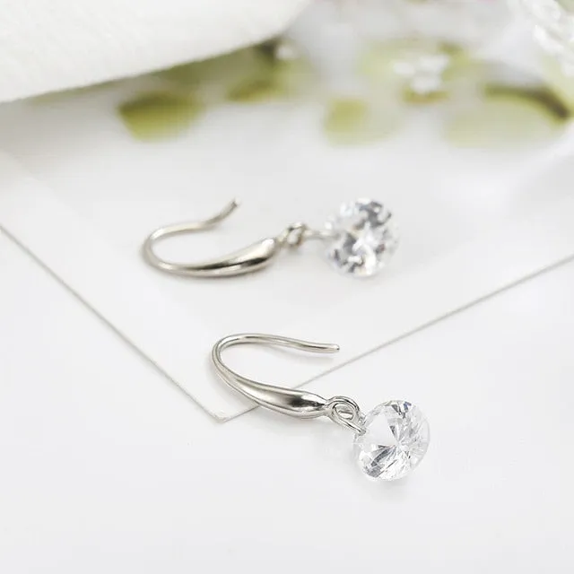 Crystal Water Drop Earrings Women