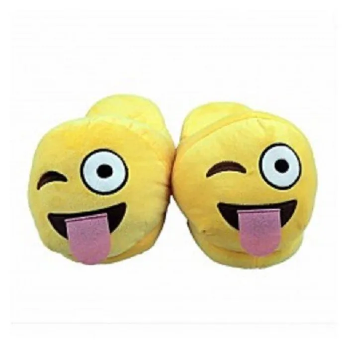 Cute and Fun Plush Emoji Slippers