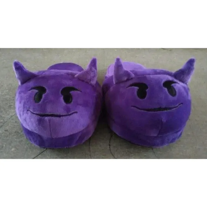 Cute and Fun Plush Emoji Slippers