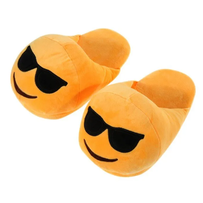 Cute and Fun Plush Emoji Slippers