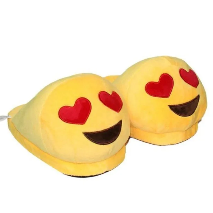 Cute and Fun Plush Emoji Slippers