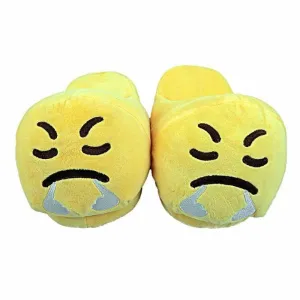 Cute and Fun Plush Emoji Slippers