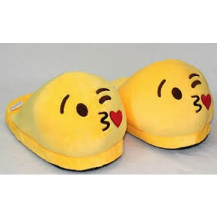 Cute and Fun Plush Emoji Slippers