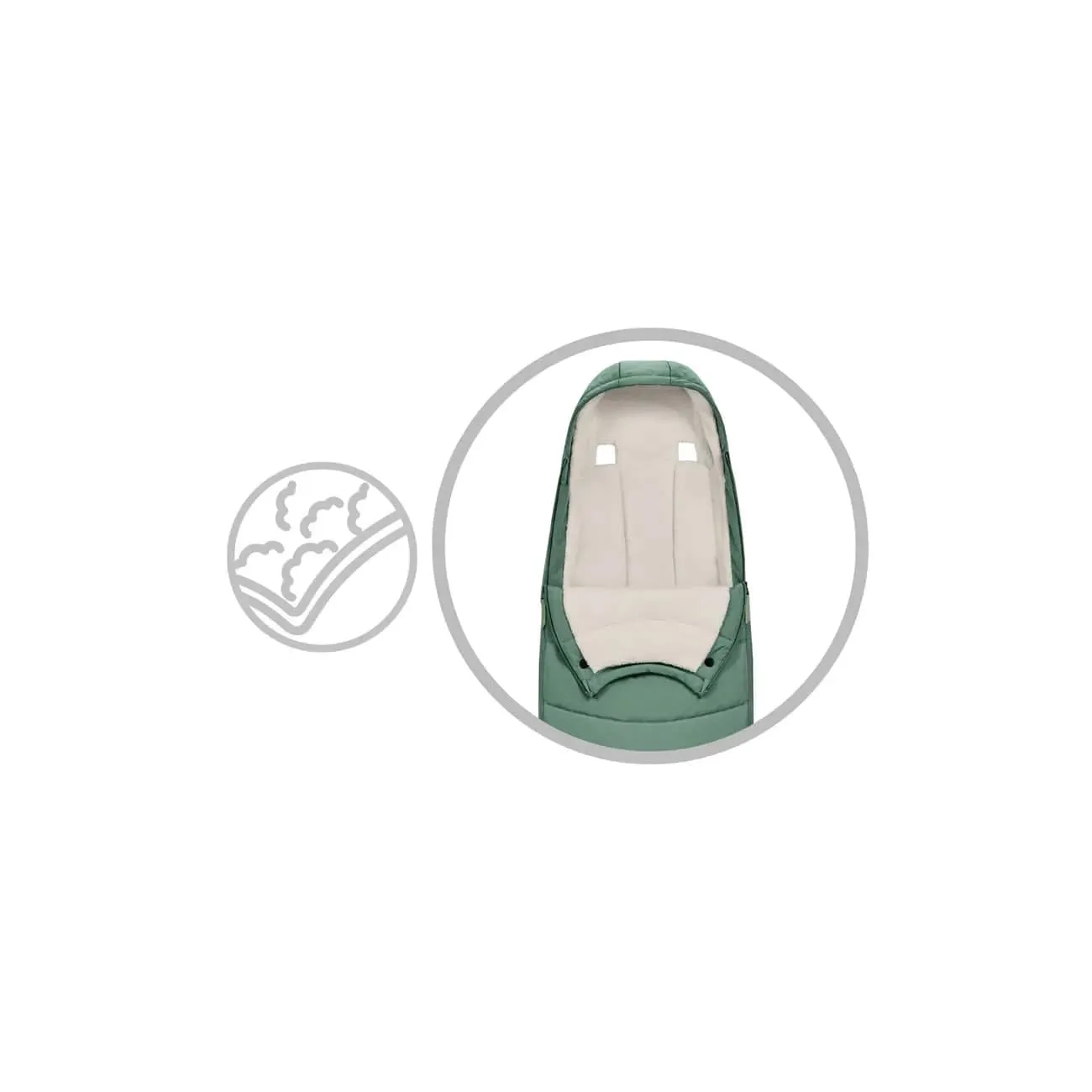 Cybex Platinum Footmuff - Leaf Green
