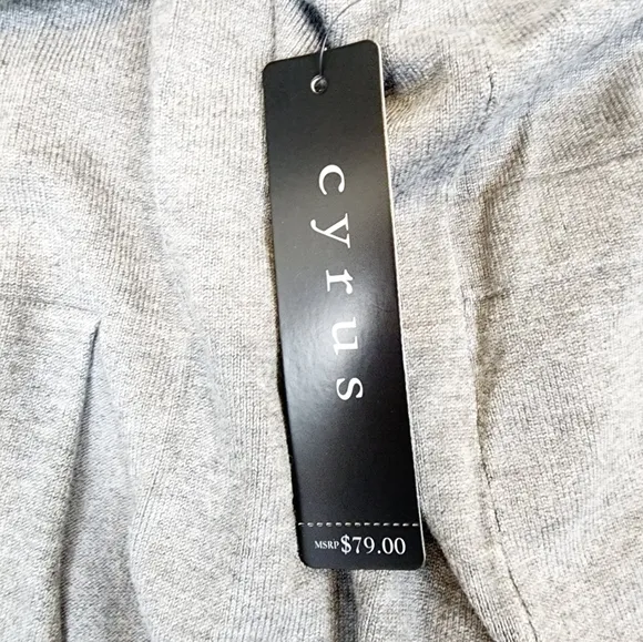Cyrus Grey Hooded Sleeveless Cardigan Sweater