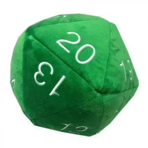 D20 Plush Dice Bag - Green