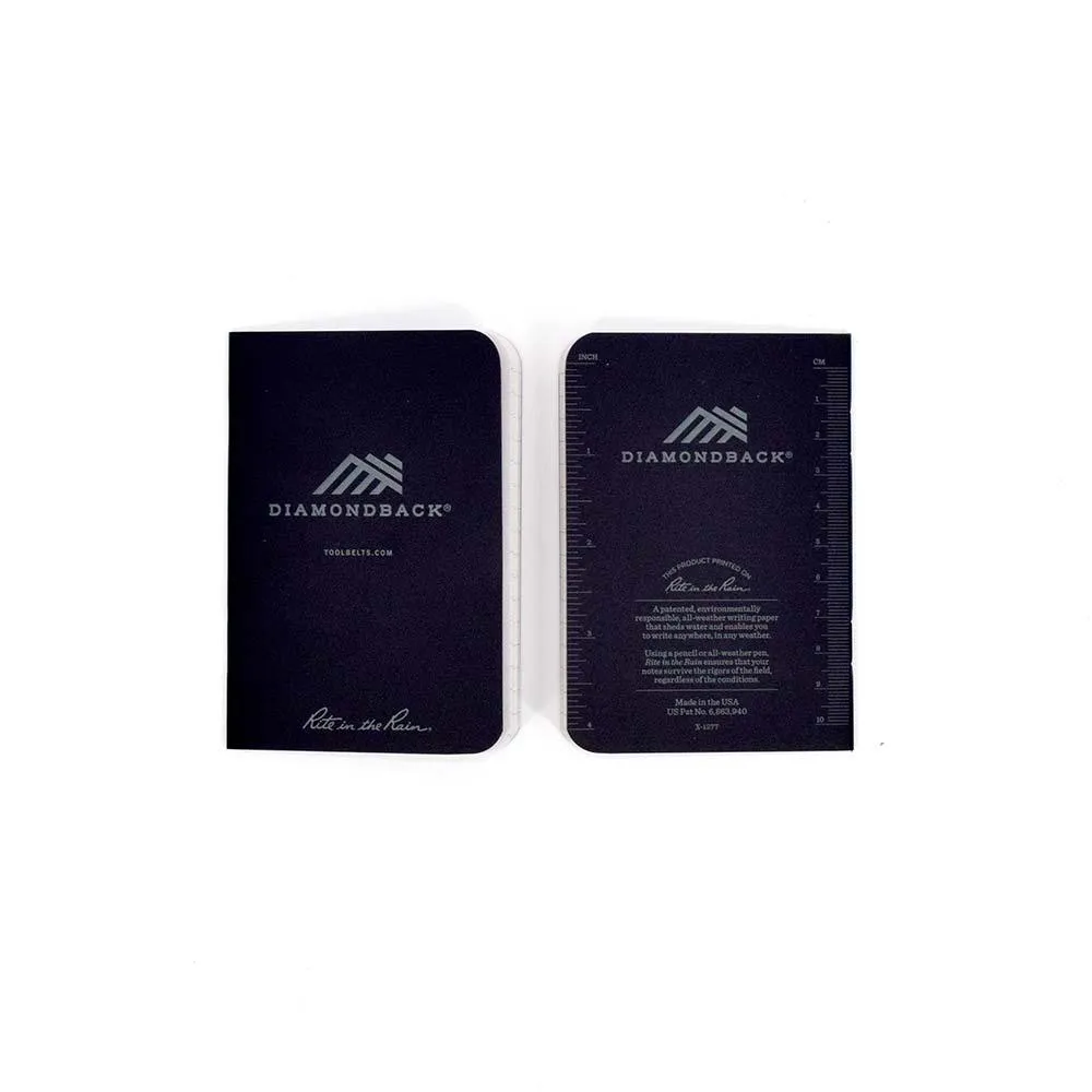 DiamondBack Toolbelts | Pack of 3 X Rite in the Rain Mini Waterproof Notepad