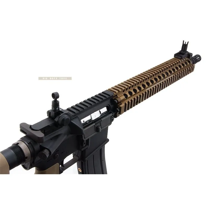 EMG Colt Licensed Daniel Defense 12.5 inch M4A1 SOPMOD Block 2 GBBR Airsoft -  BK/ DE (by King Arms)