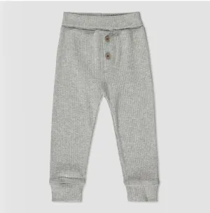 Ettie & H Ribbed Leggings in Grey: Size NB to 7 Years